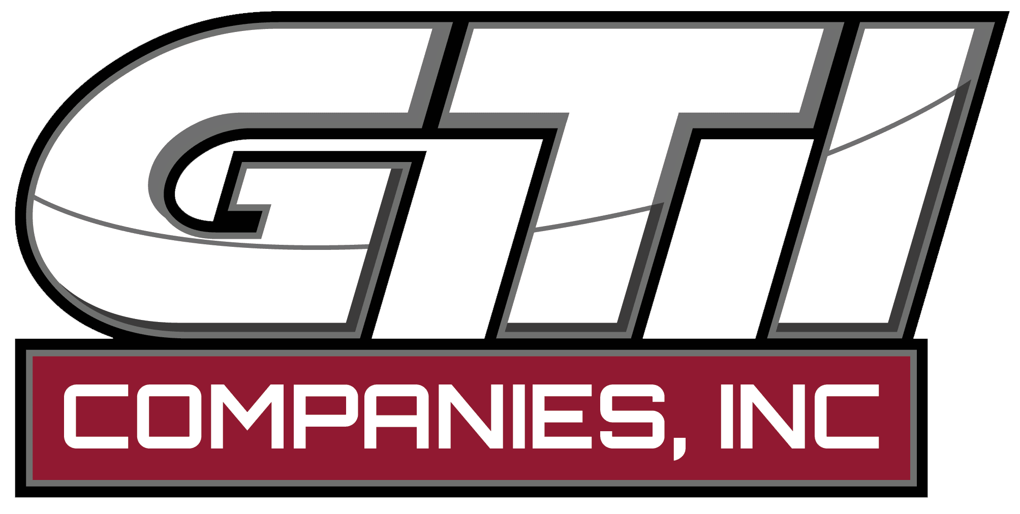 GTI Companies, Inc logo with a red background